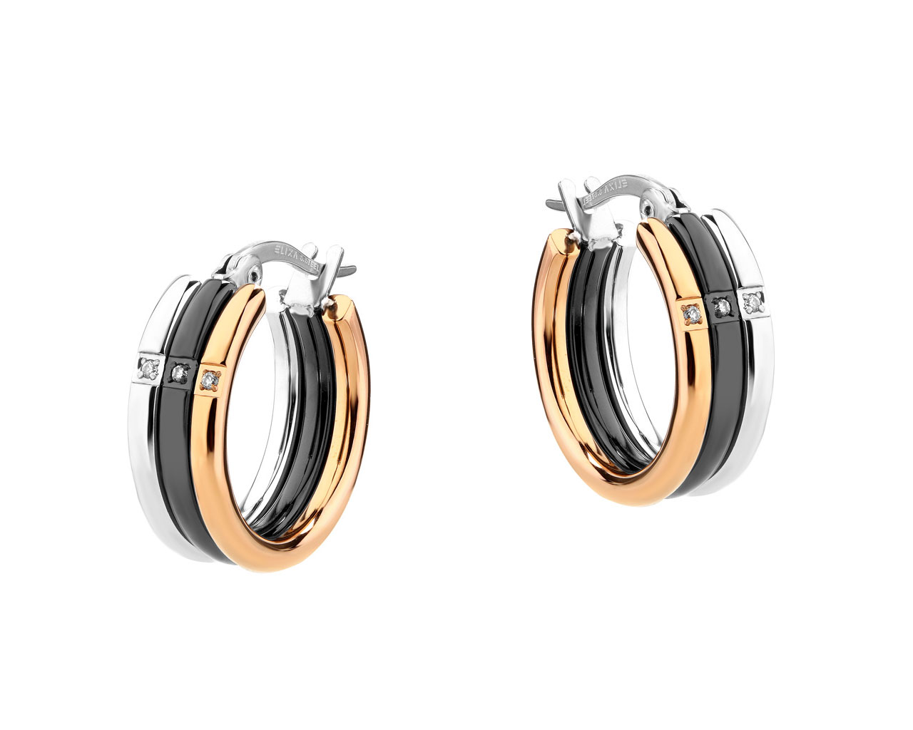 stainless steel earrings with cubic zirconia el126 6783 stainless steel earrings with cubic zirconia el126 6783