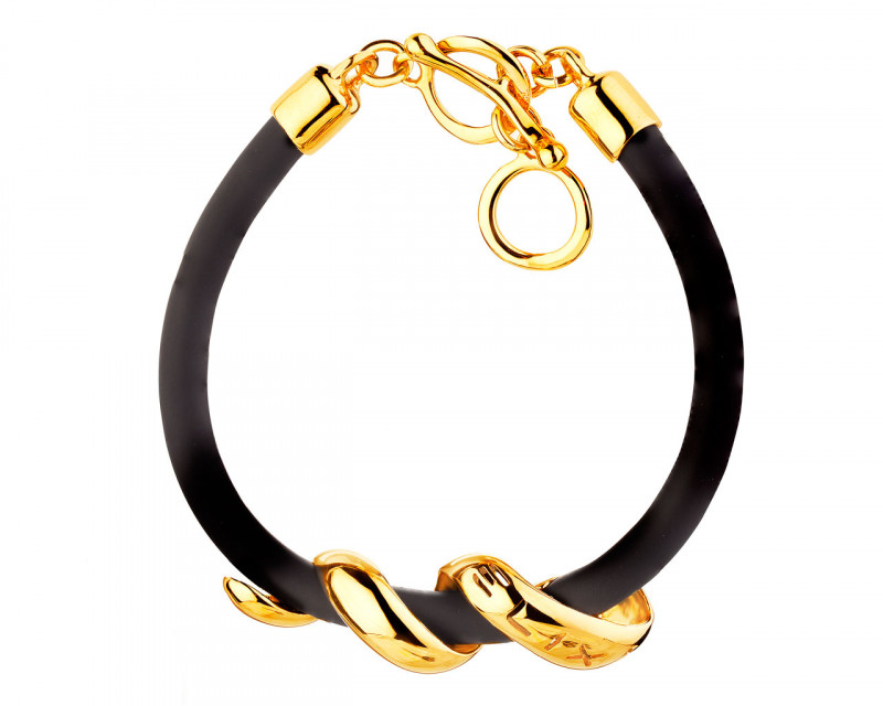 Rhodium-Plated Brass Bracelet 