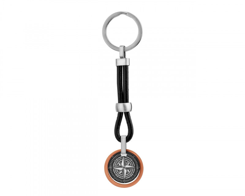 Stainless Steel Key Ring - Compass