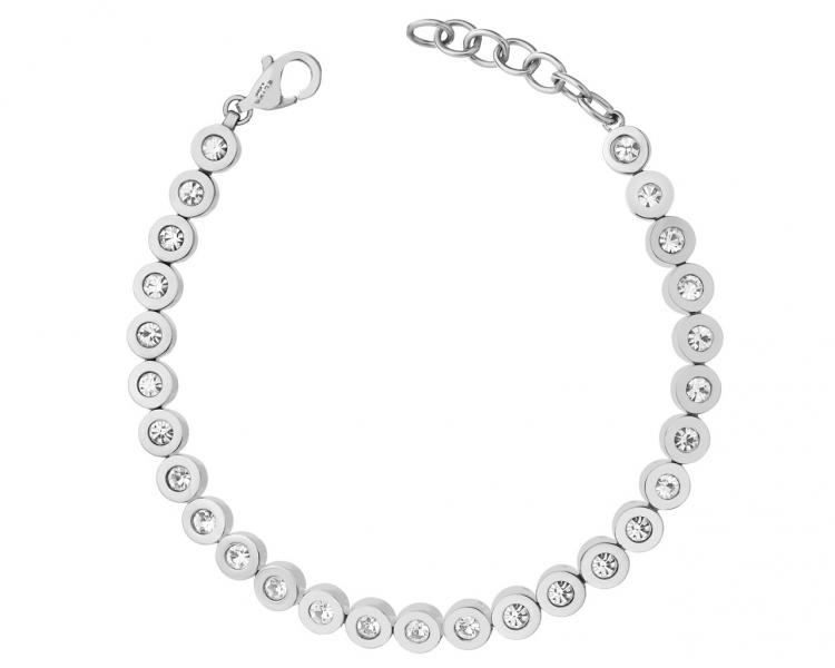 Stainless Steel Bracelet with Crystal