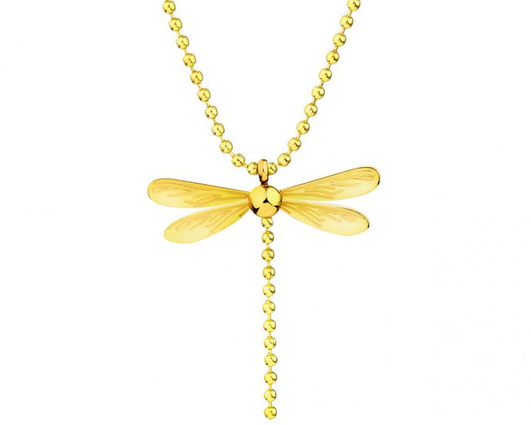 Stainless steel necklace - dragonfly